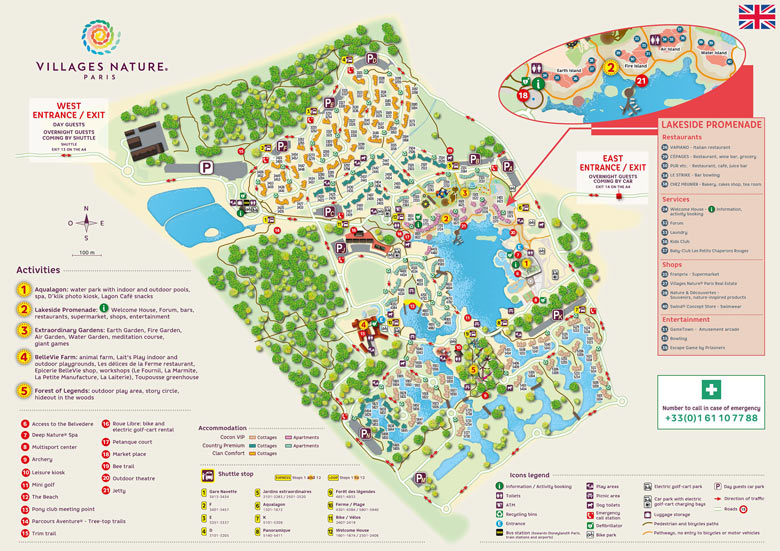 Les Villages Nature Paris Map