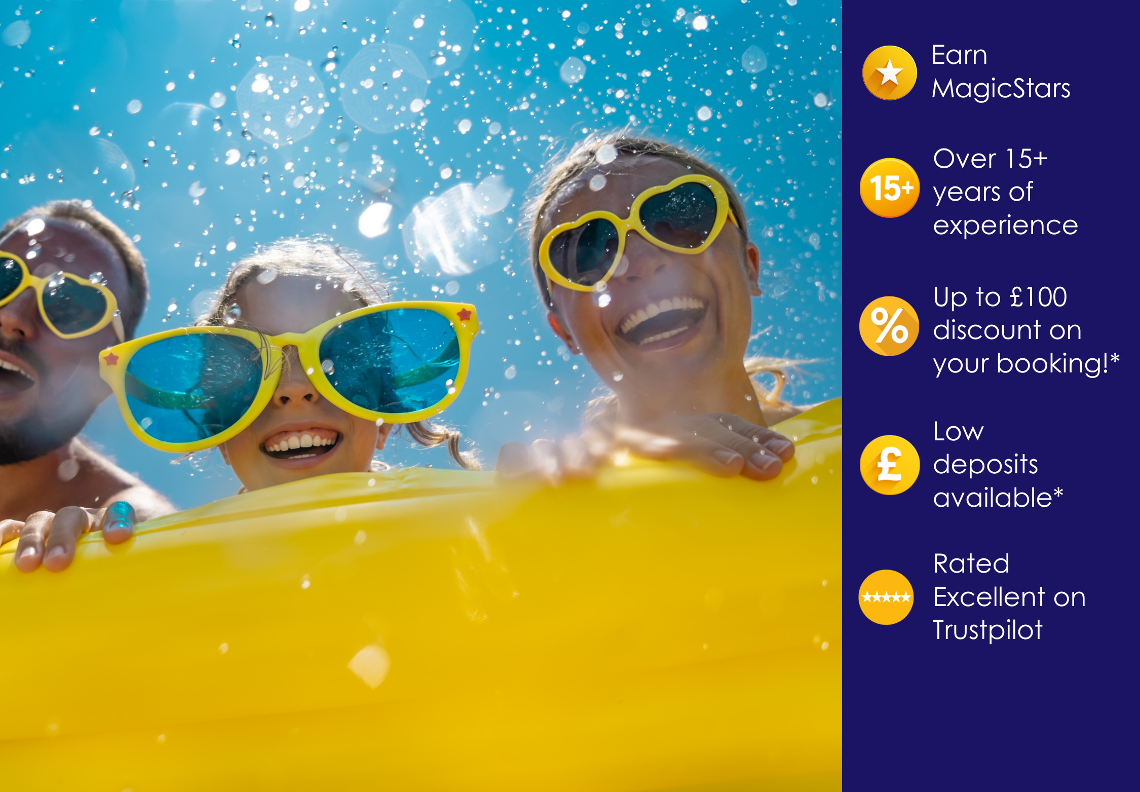 MagicBreaks Save up to £100 with code SUMMERSALE carousel banner